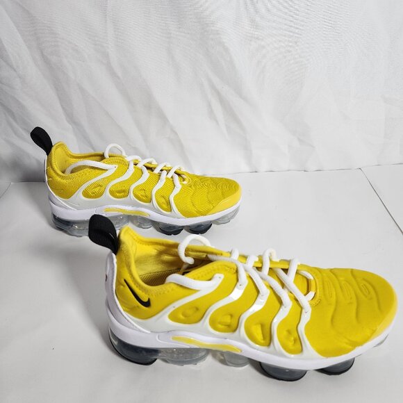 Nike Vapormax Plus Speed Yellow Black White Womens CU4907-700 Size 5.5 - Picture 1 of 11
